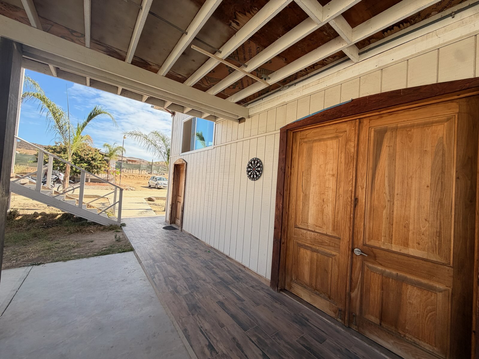 Entrance to the main building at Iboga Treatment Center in Ensenada, Mexico